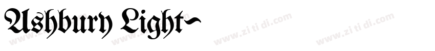 Ashbury Light字体转换